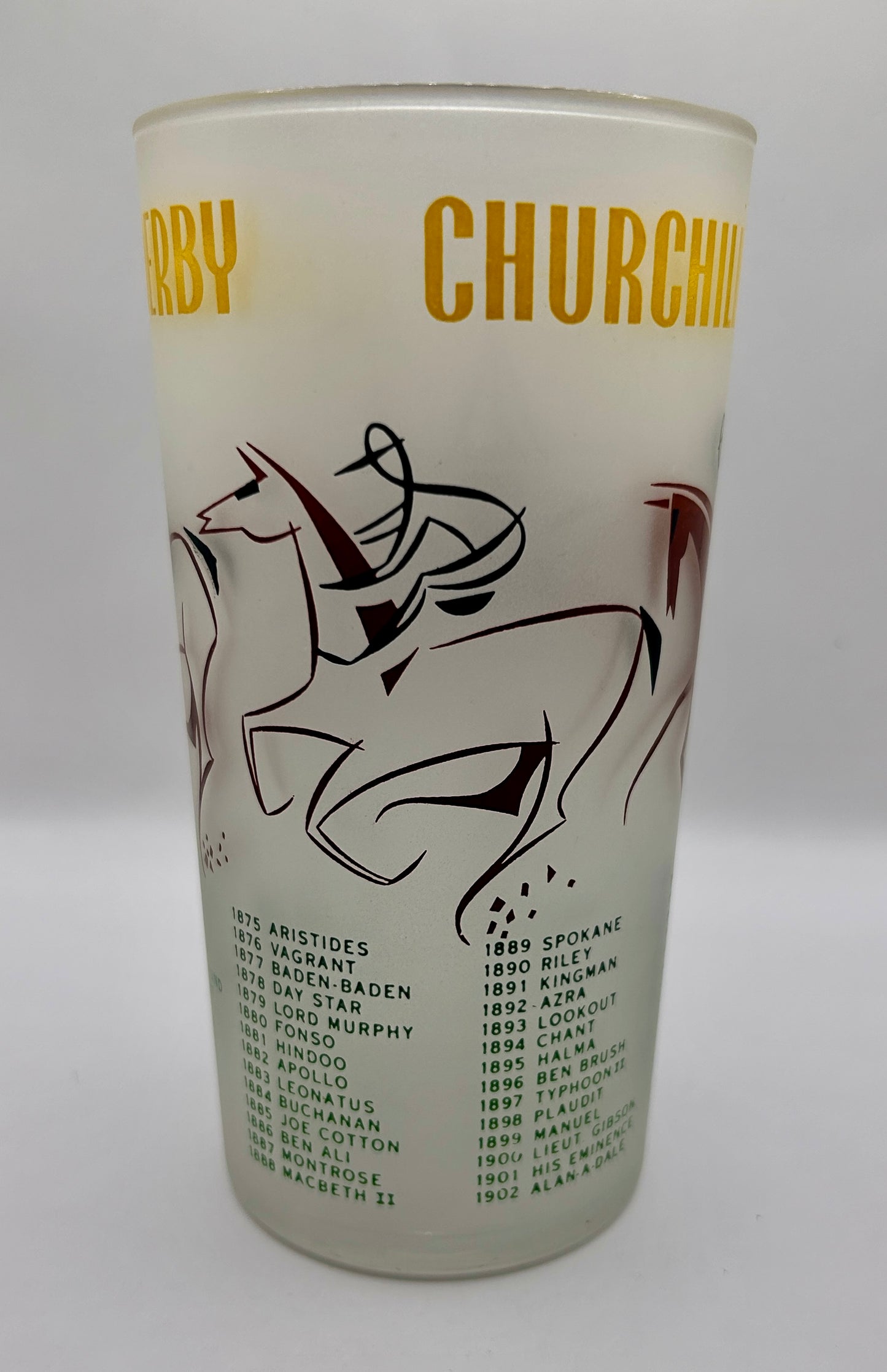 1956 Kentucky Derby Glass: 1 Star, 3 Tails