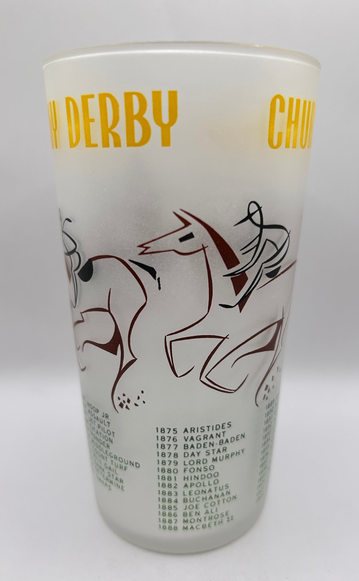 1956 Kentucky Derby Glass: 1 Star, 3 Tails