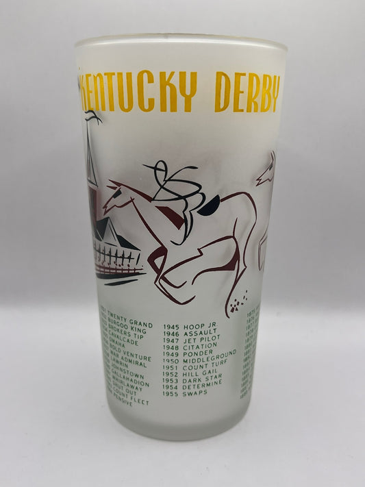 1956 Kentucky Derby Glass: 1 Stars, 2 Tails