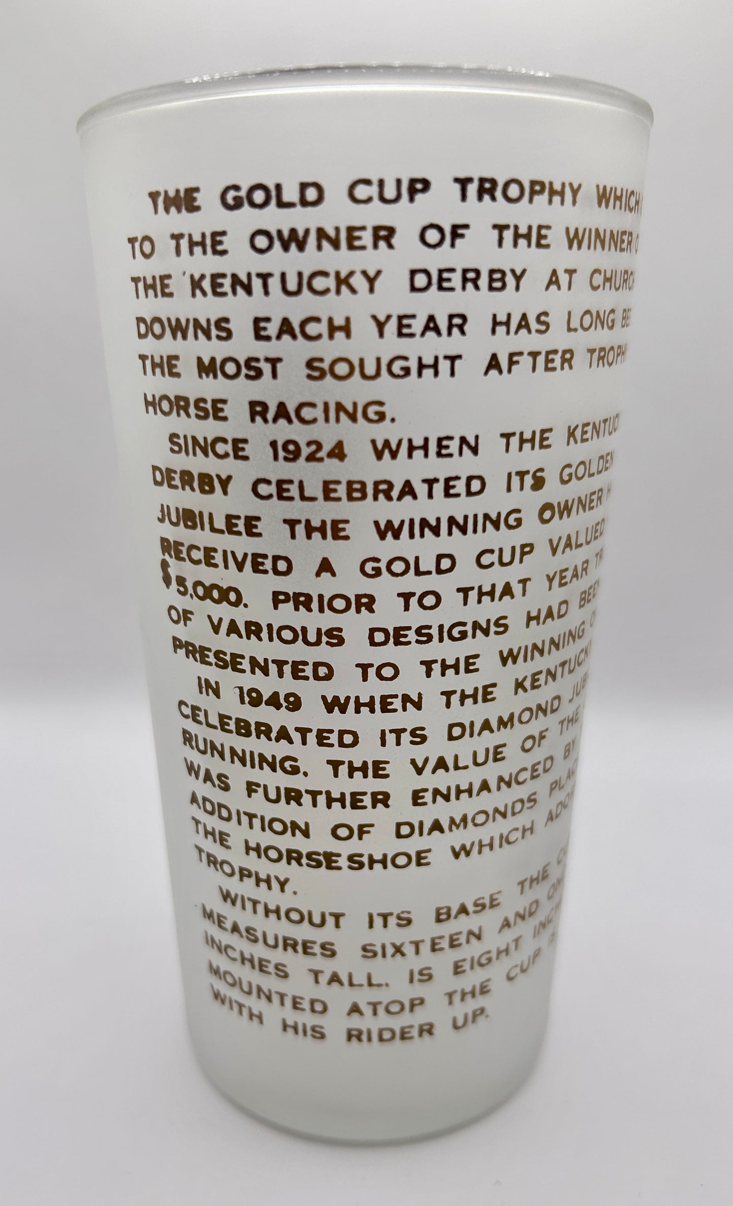 1952 Kentucky Derby Glass