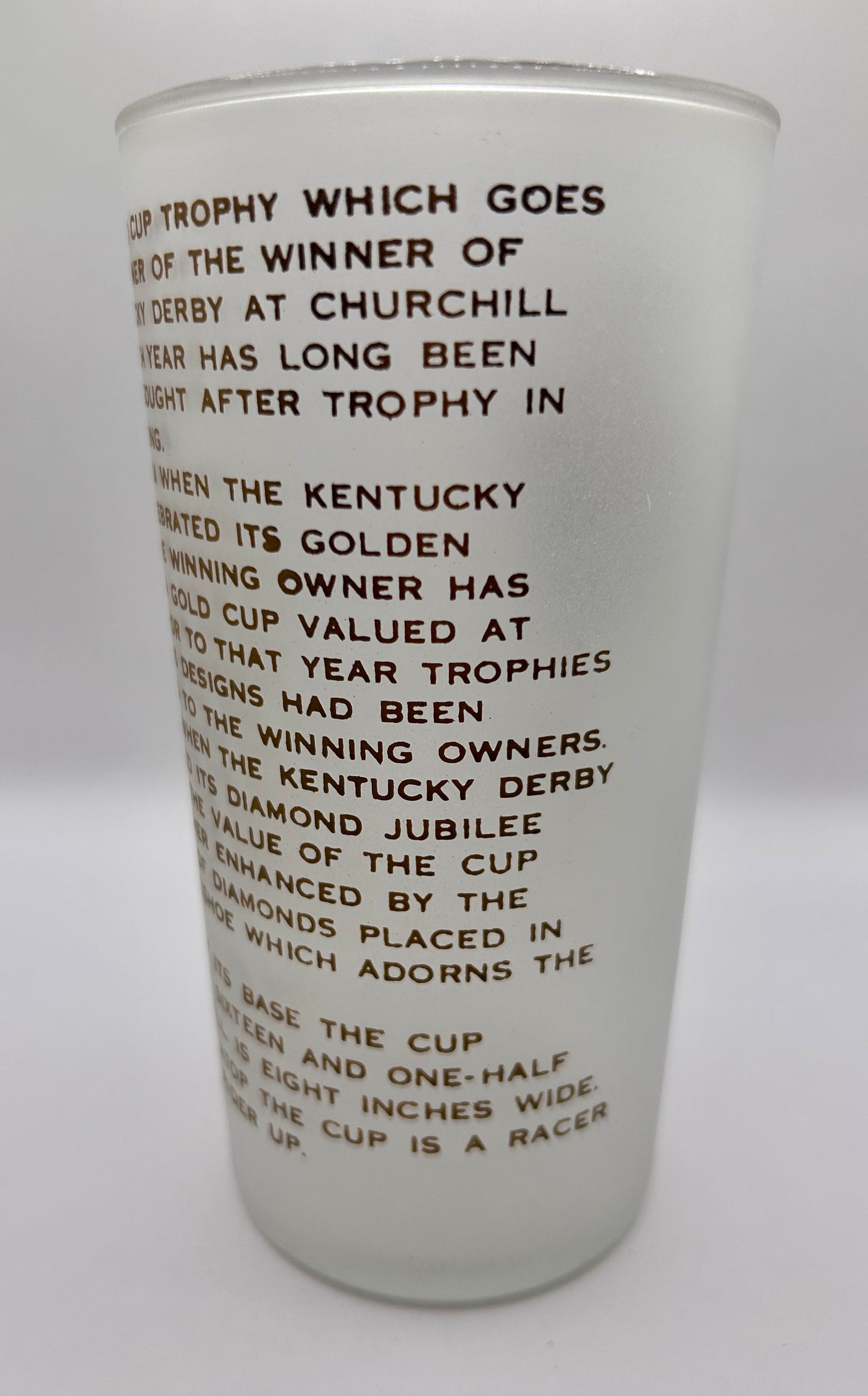 1952 Kentucky Derby Glass