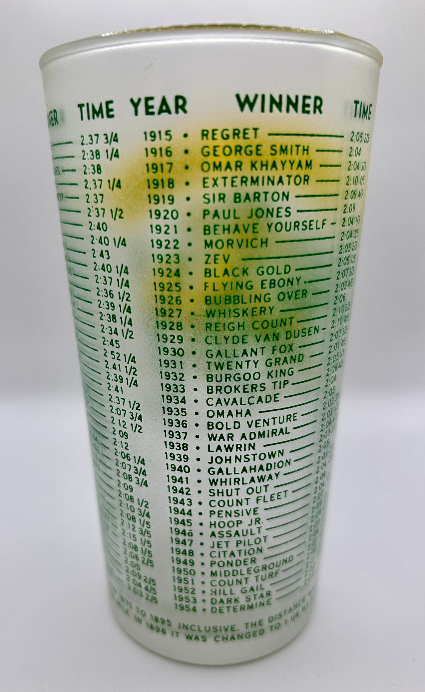 1955 Kentucky Derby Glass