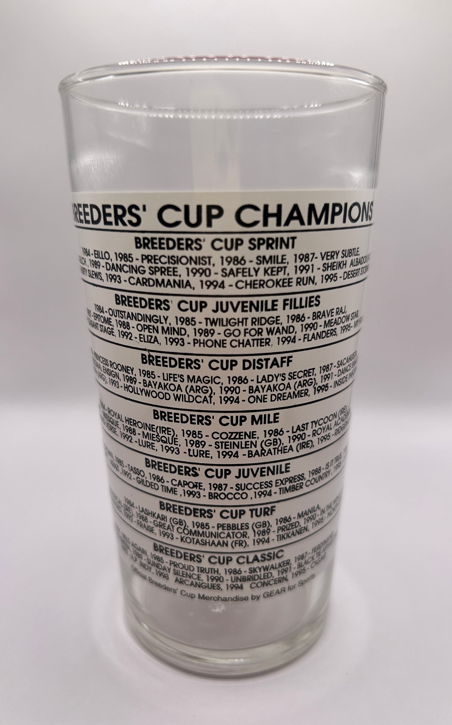 1996 Breeders' Cup Glass