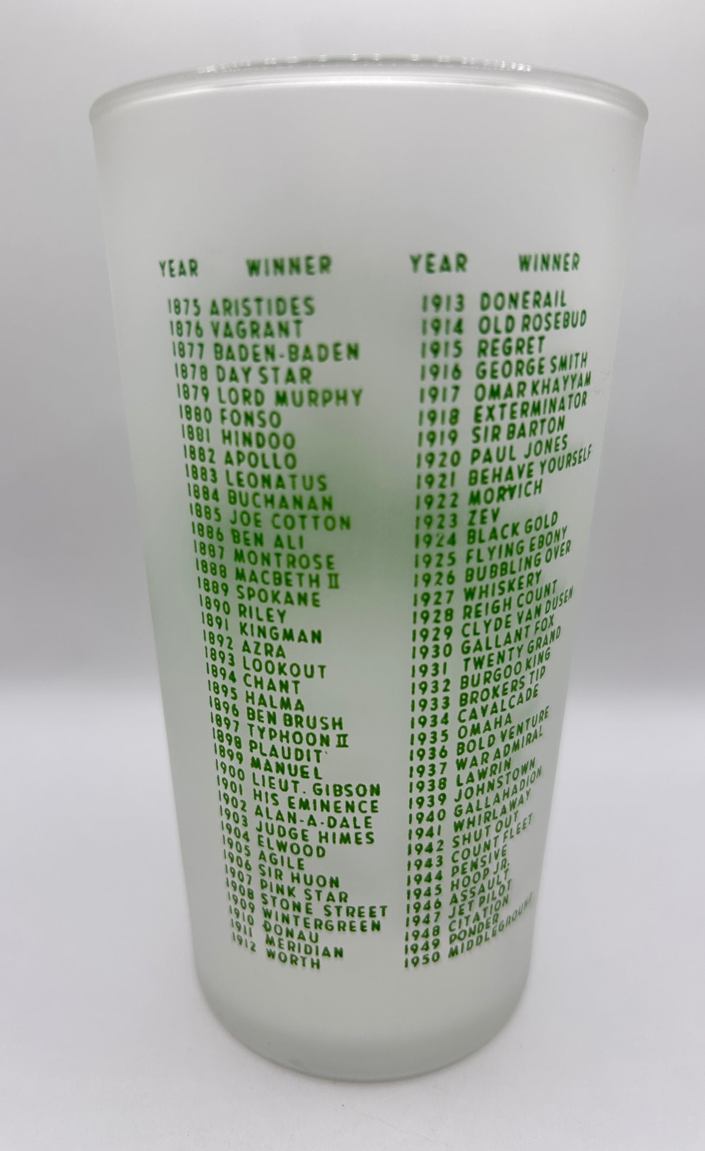 1951 Kentucky Derby Glass