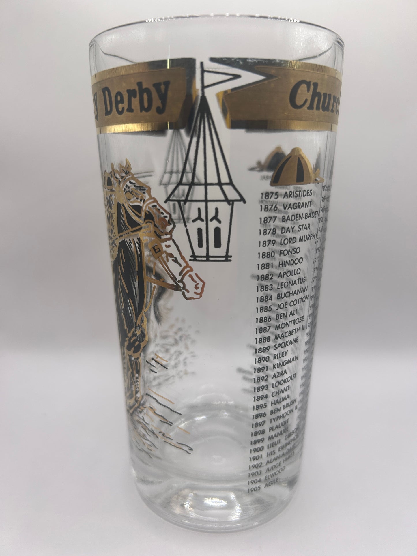 1968 Unofficial Kentucky Derby BAR Glass