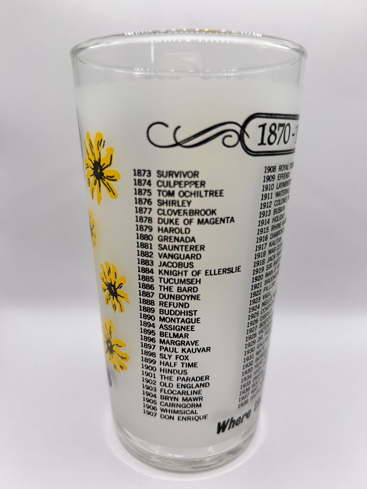 1973 Preakness Stakes Glass