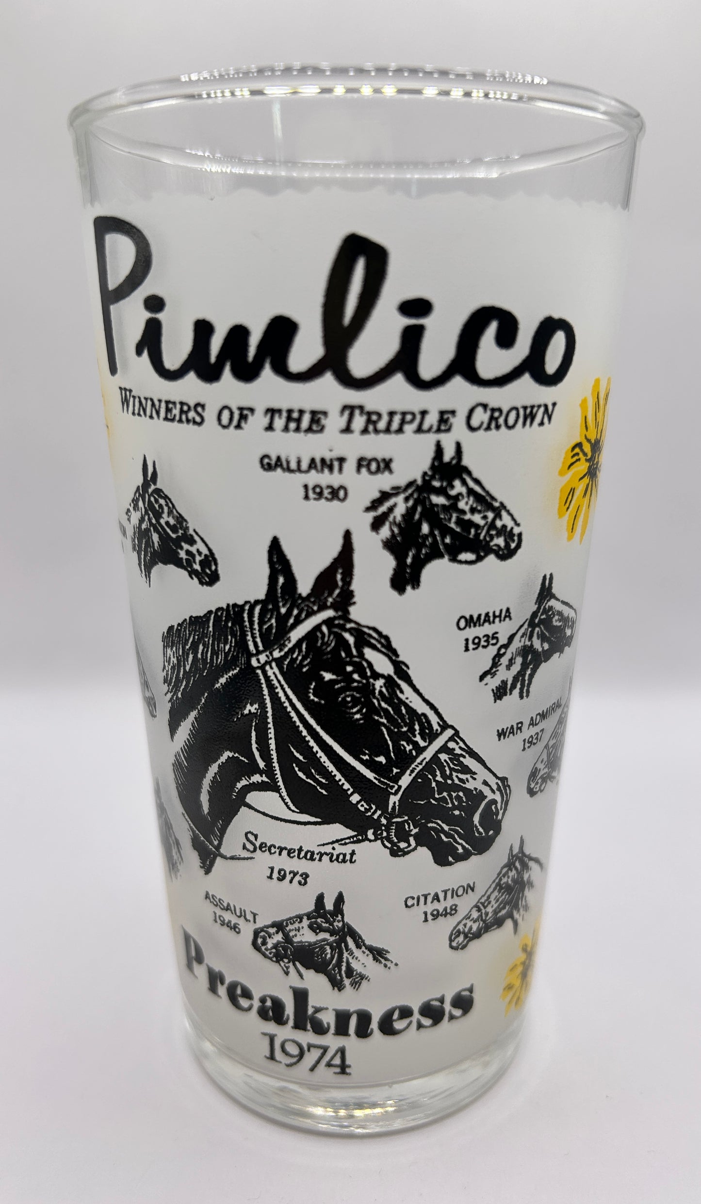 1974 Preakness Stakes Glass