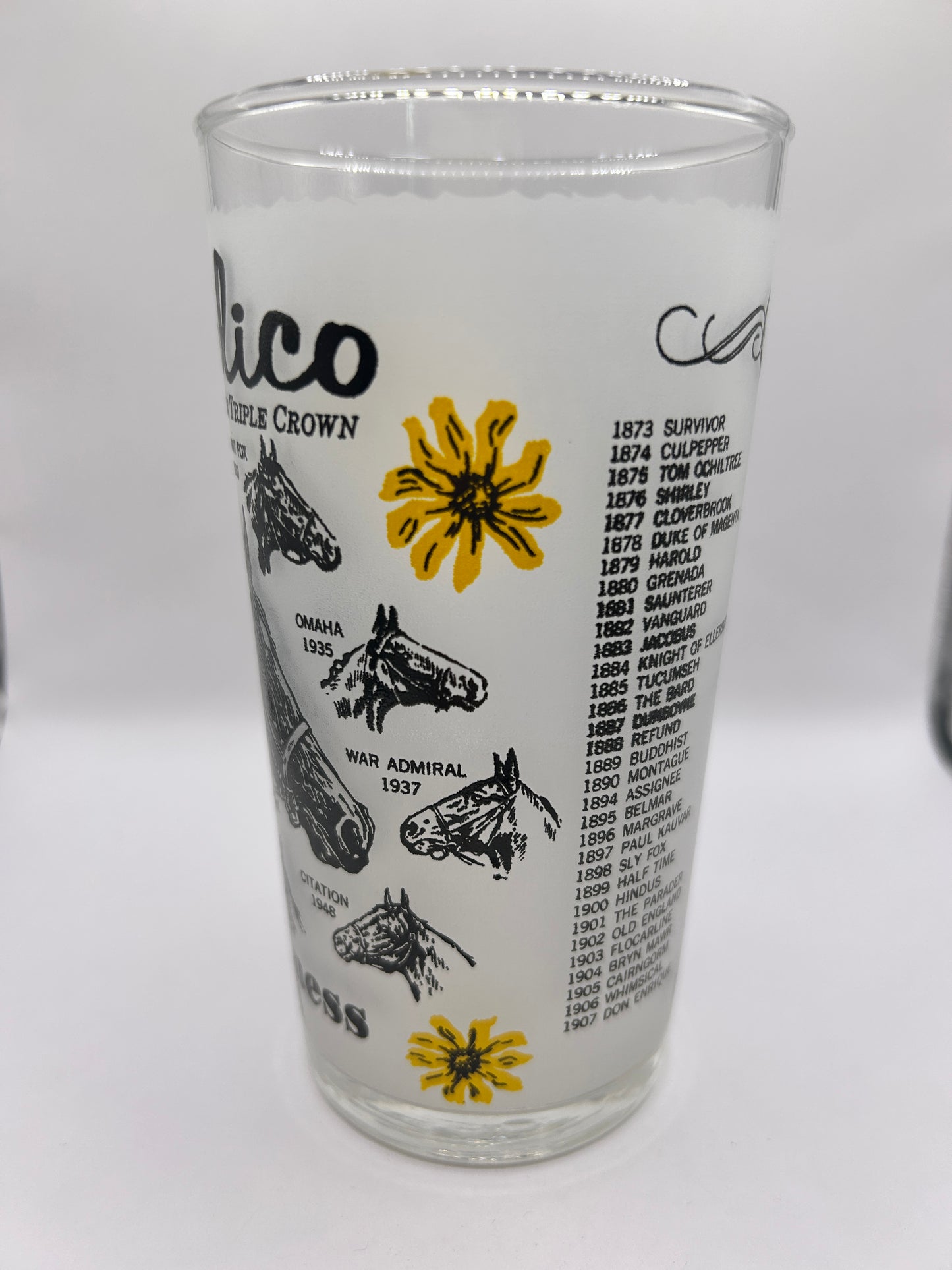 1974 Preakness Stakes Glass