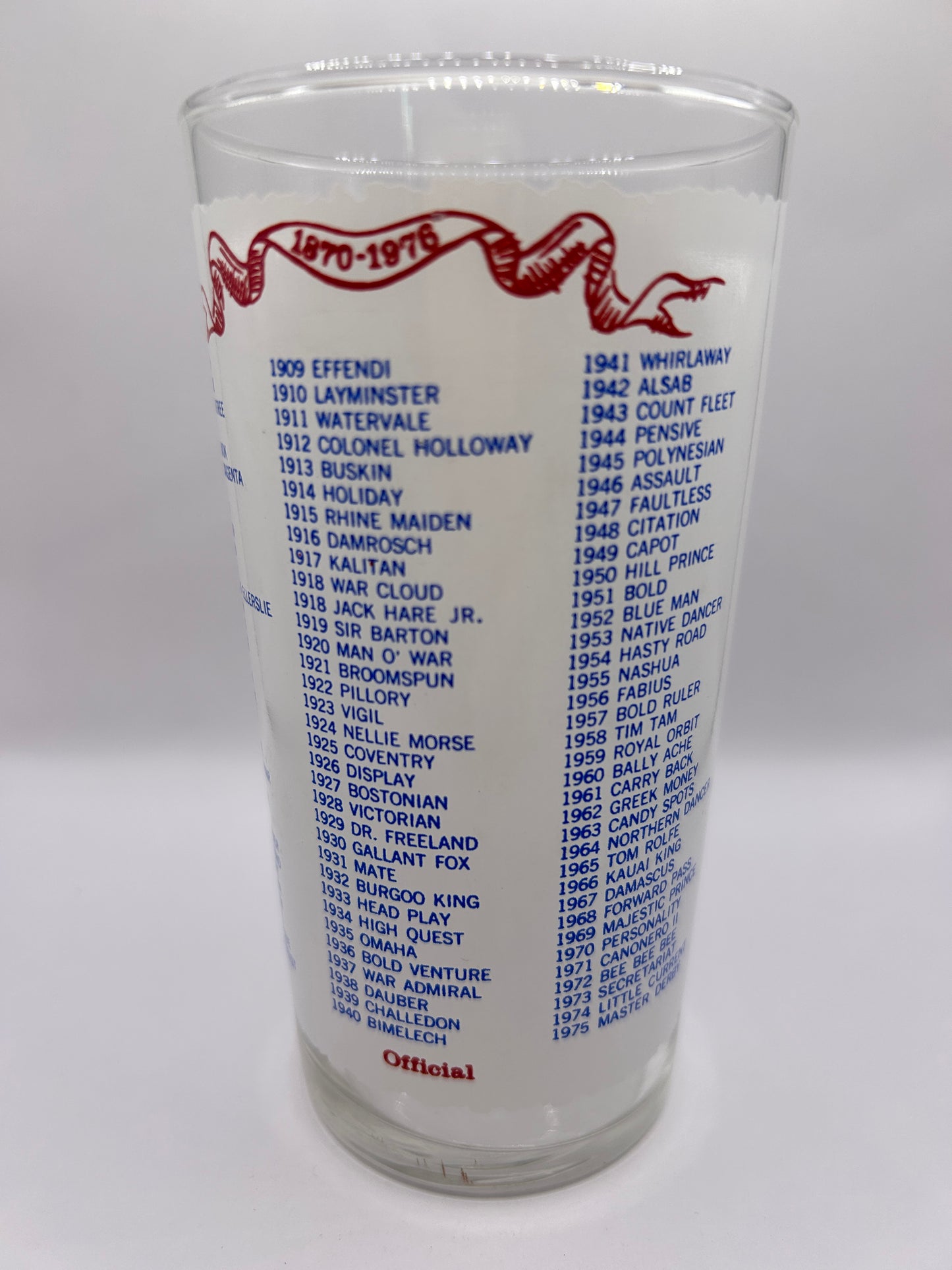 1976 Preakness Stakes Glass