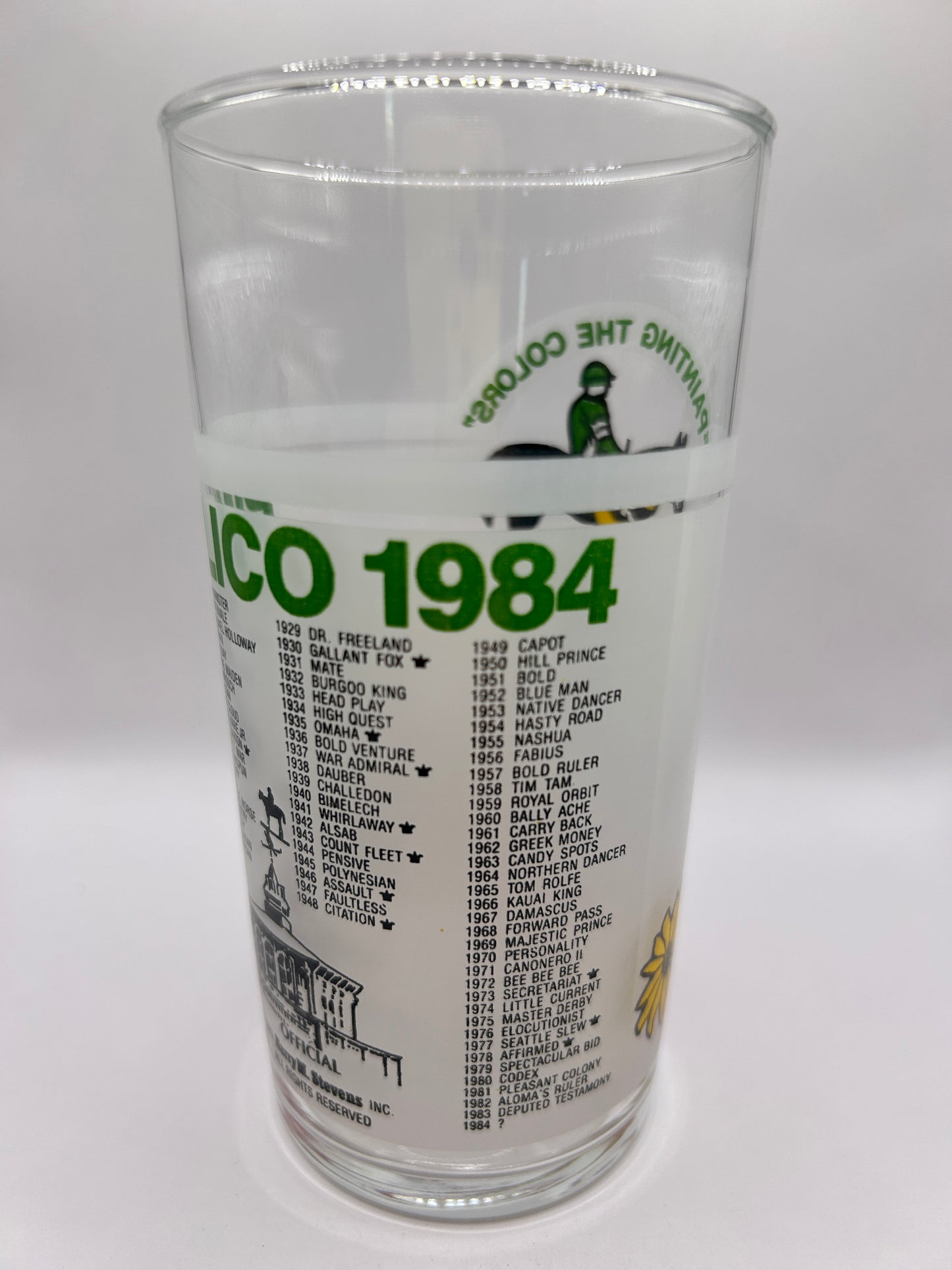 1984 Preakness Stakes Glass