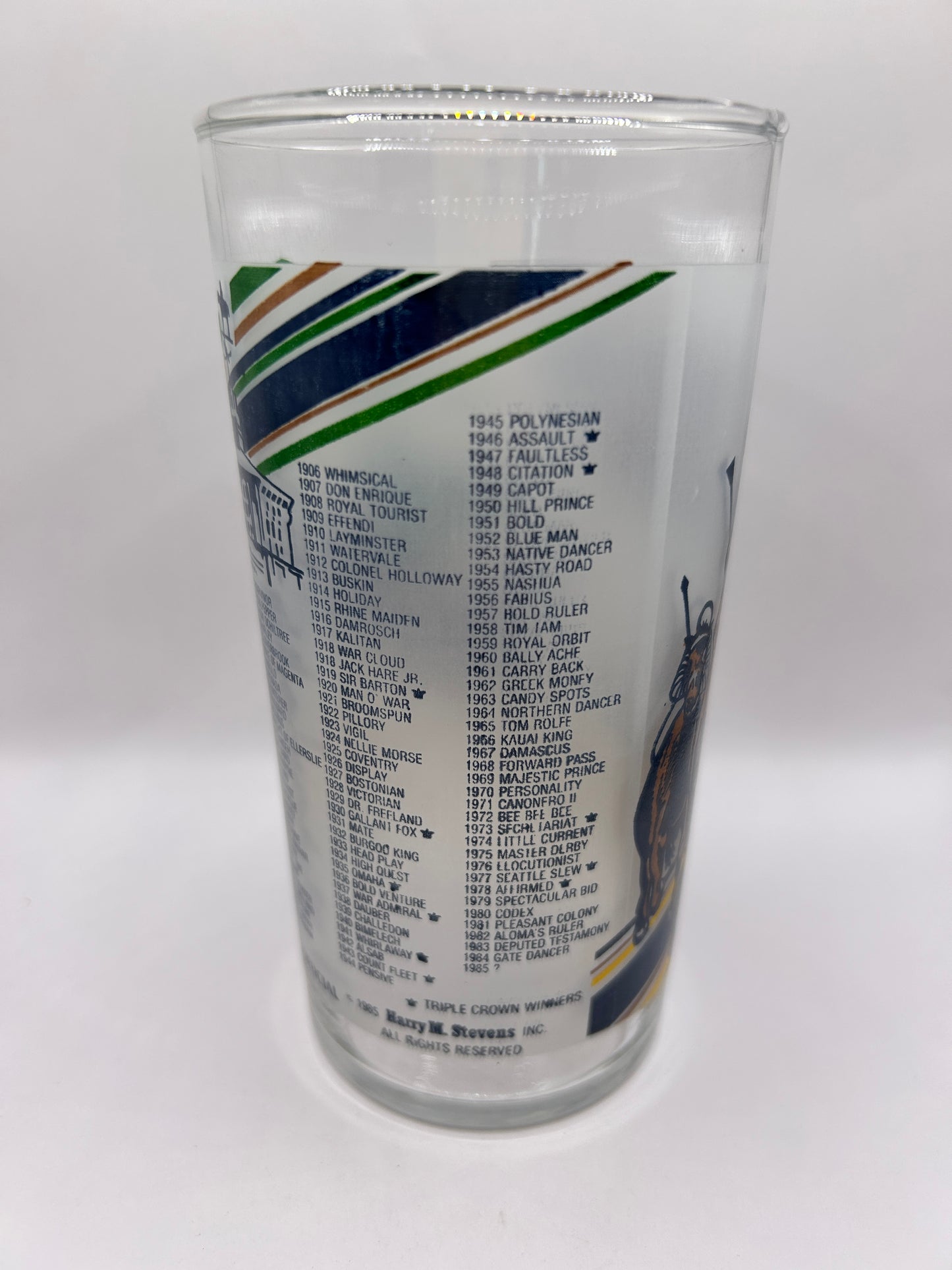 1985 Preakness Stakes Glass