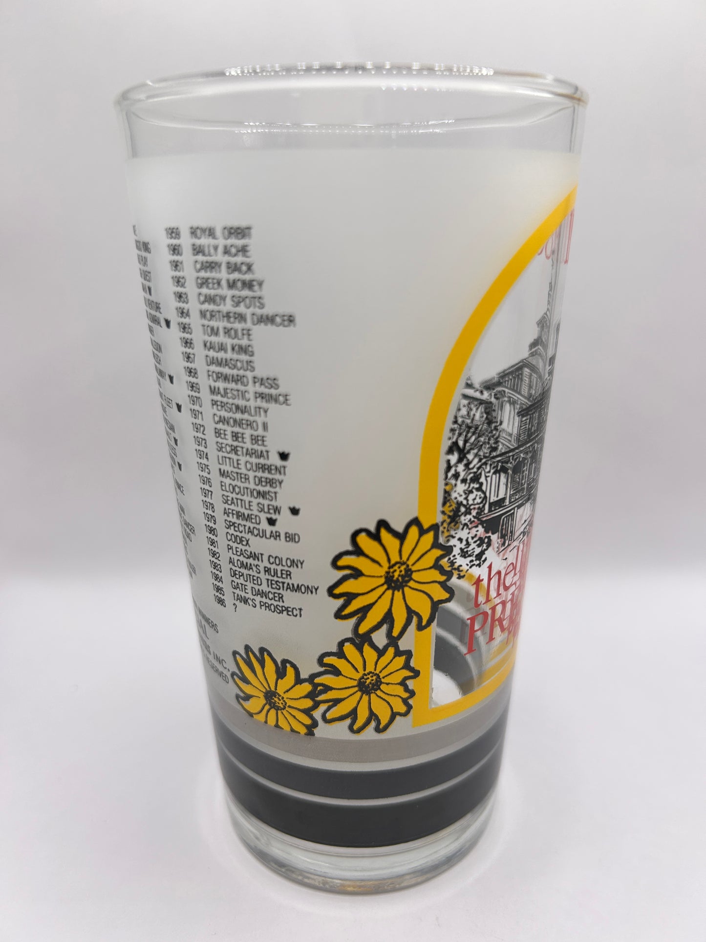 1986 Preakness Stakes Glass