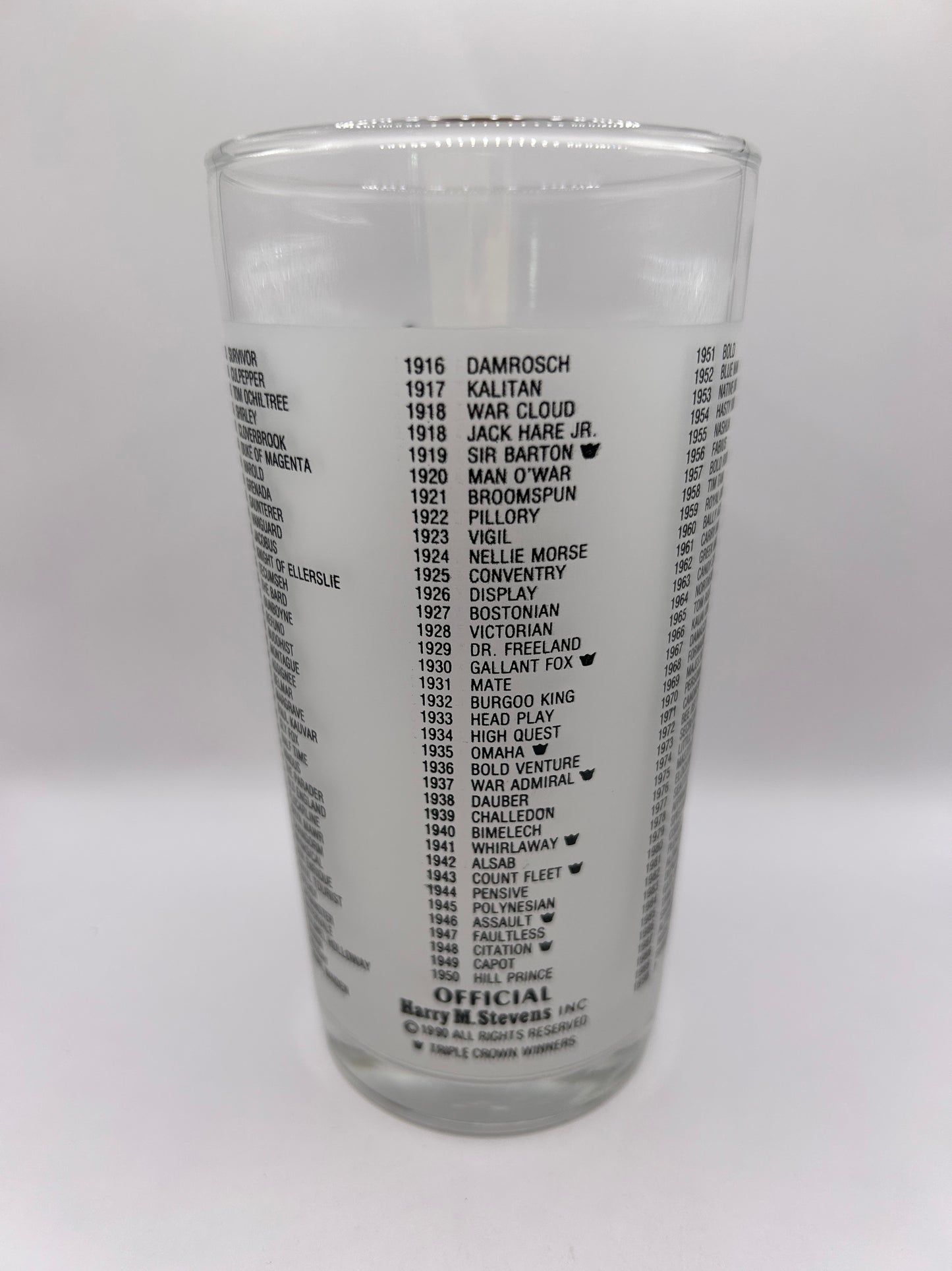 1990 Preakness Stakes Glass