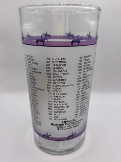 2002 Preakness Stakes Glass