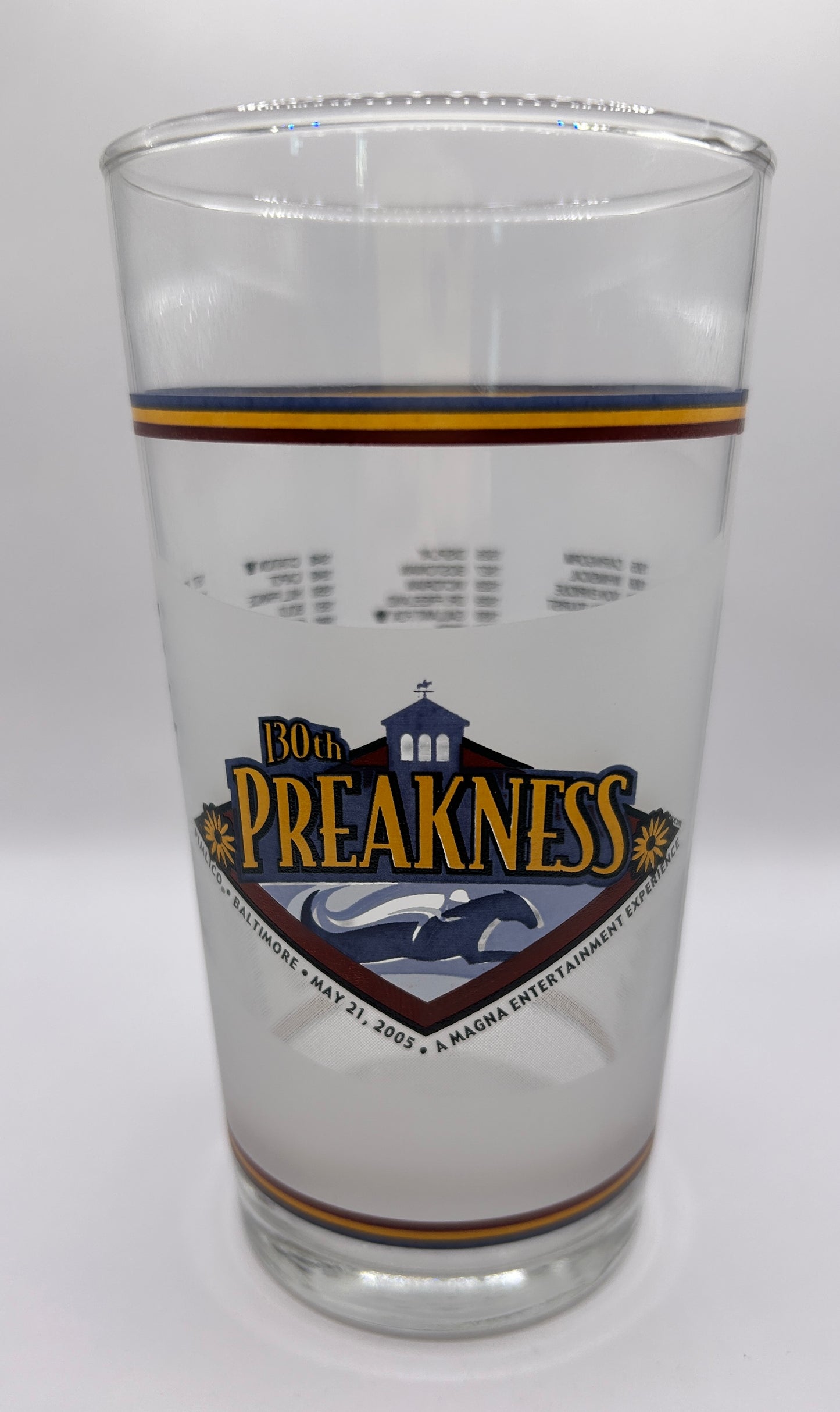 2005 Preakness Stakes Glass