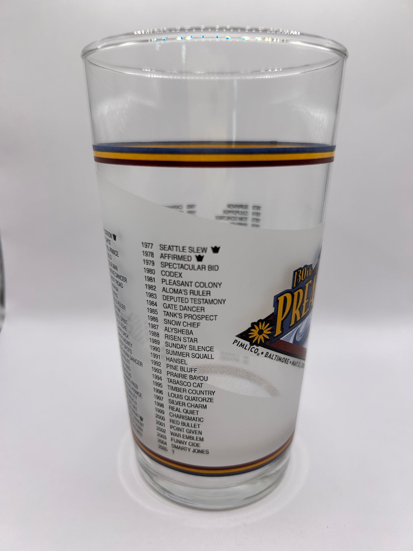 2005 Preakness Stakes Glass