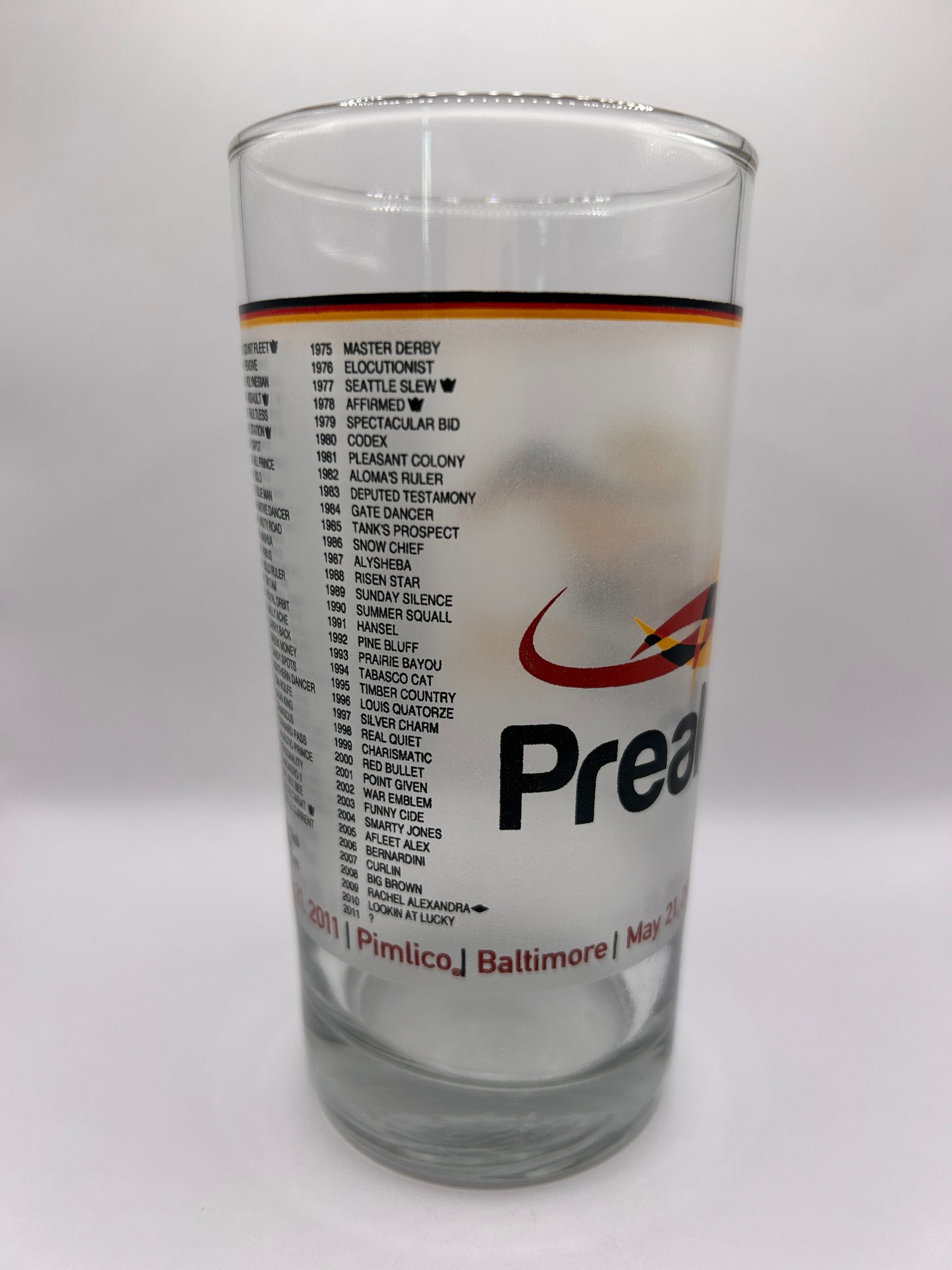 2011 Preakness Stakes Glass