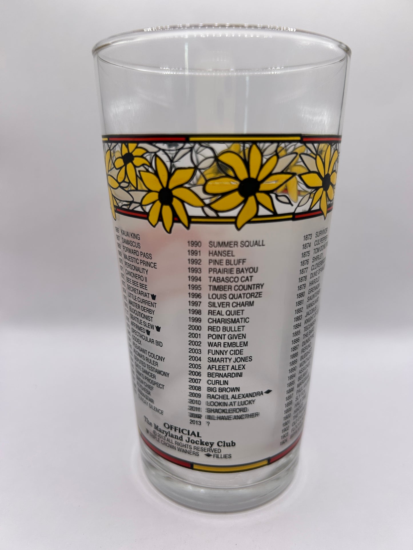 2013 Preakness Stakes Glass