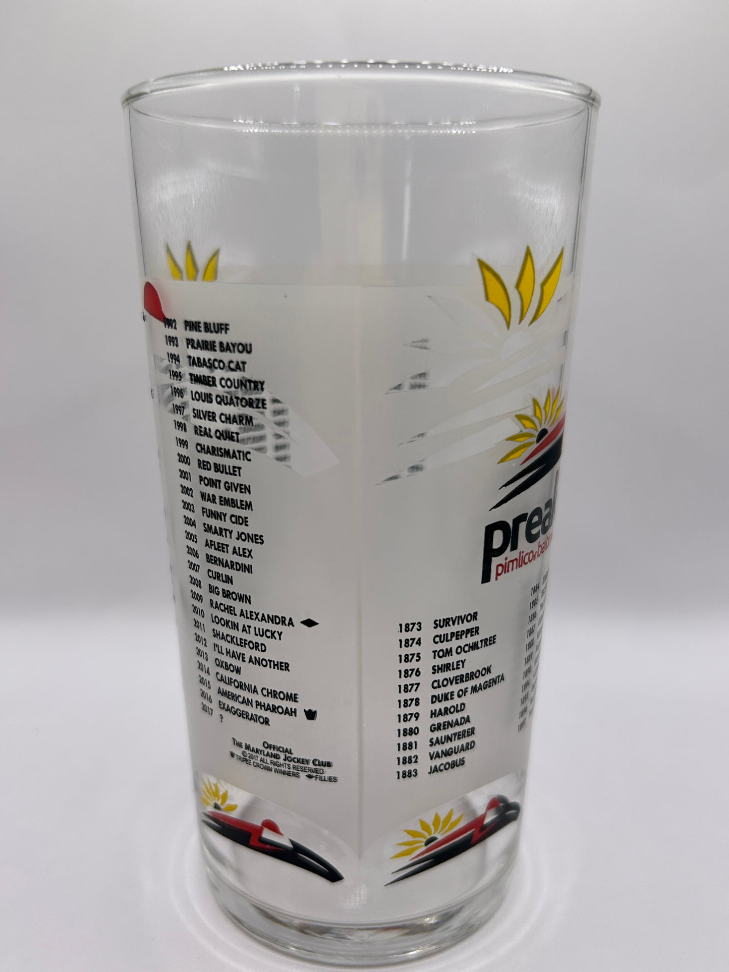 2017 Preakness Stakes Glass