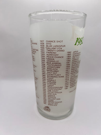 1982 Belmont Stakes Glass