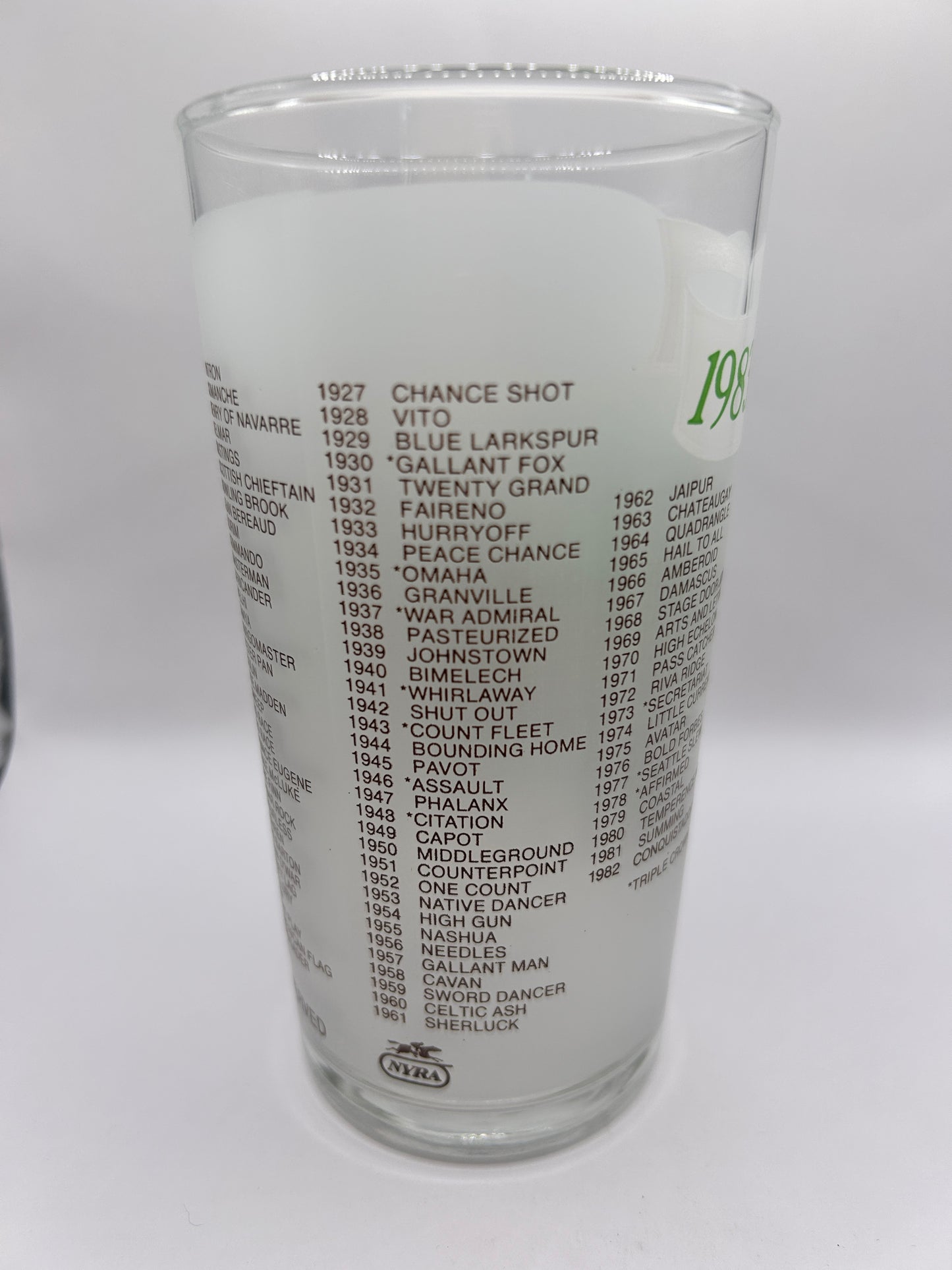 1983 Belmont Stakes Glass