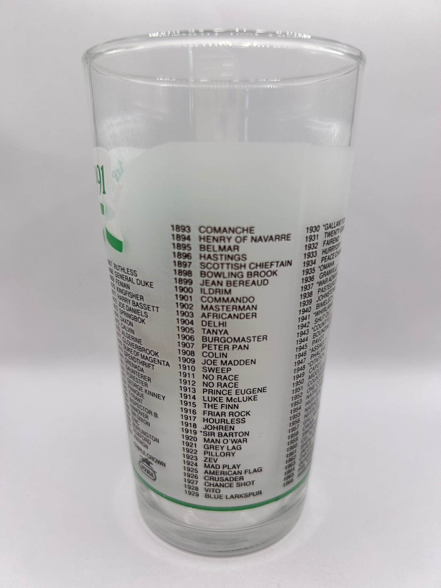 1991 Belmont Stakes Glass