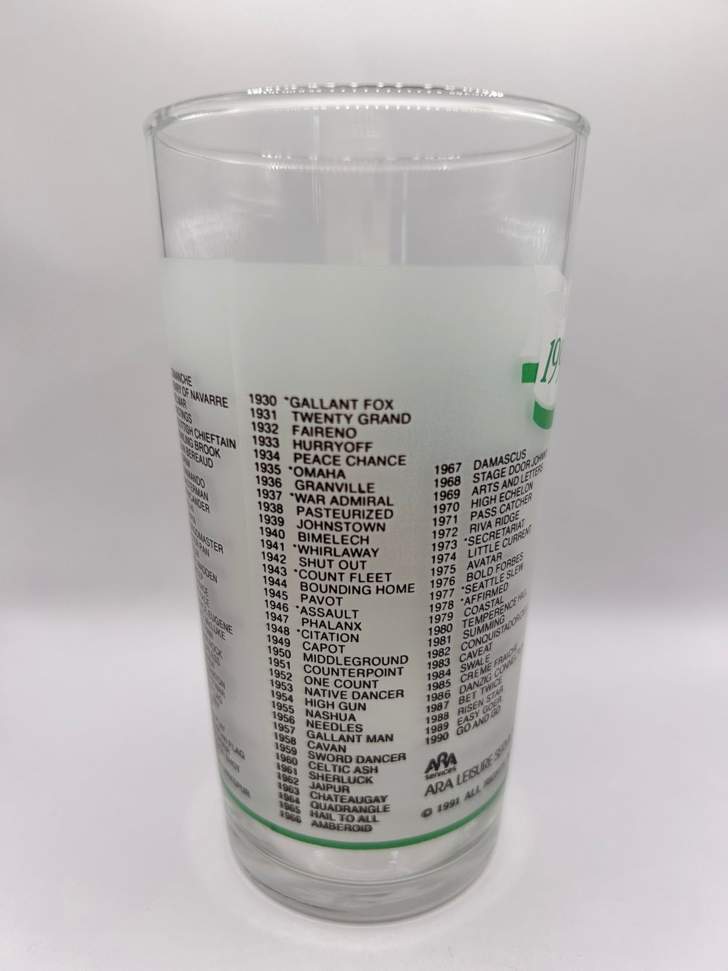 1991 Belmont Stakes Glass