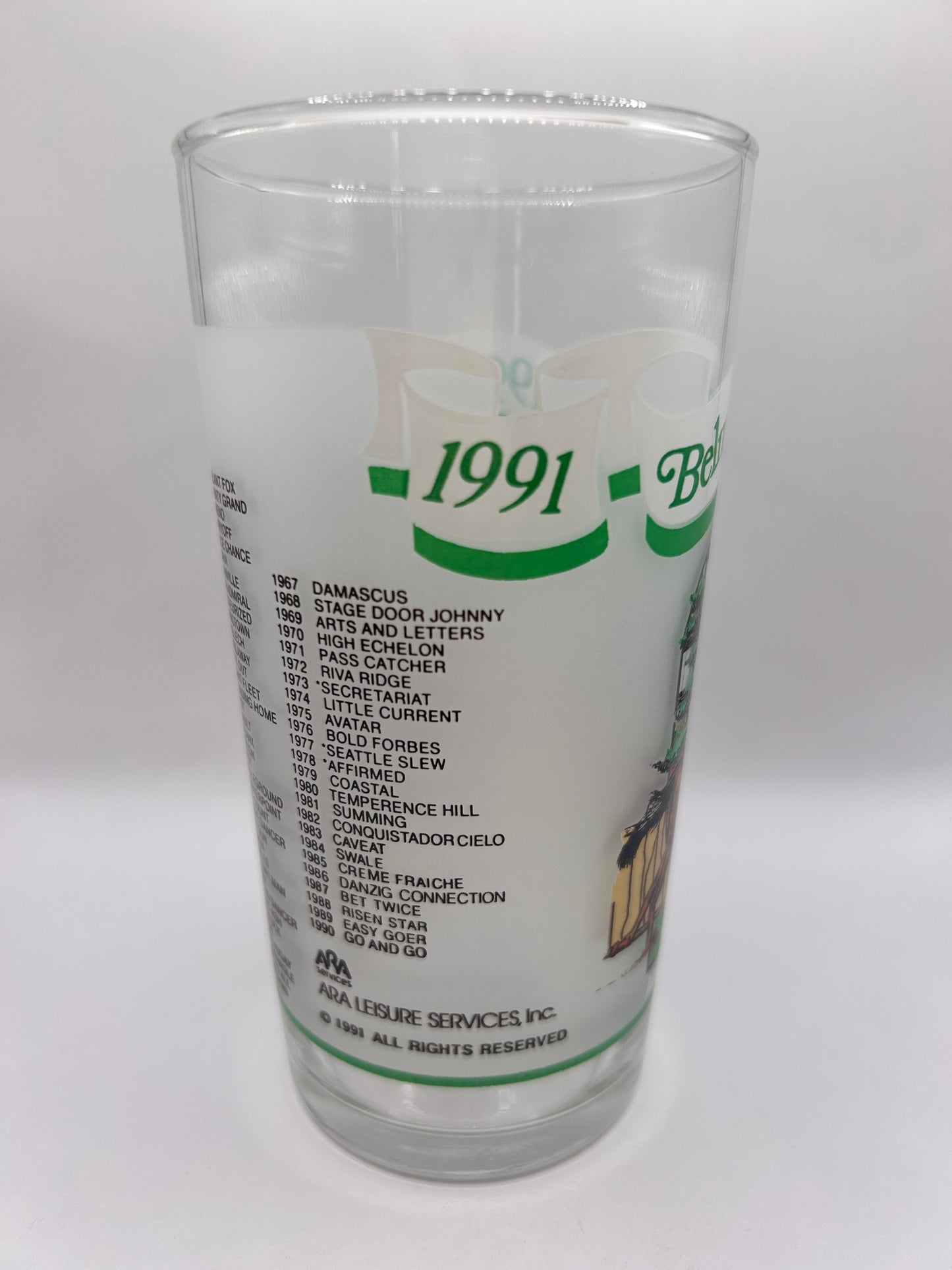 1991 Belmont Stakes Glass