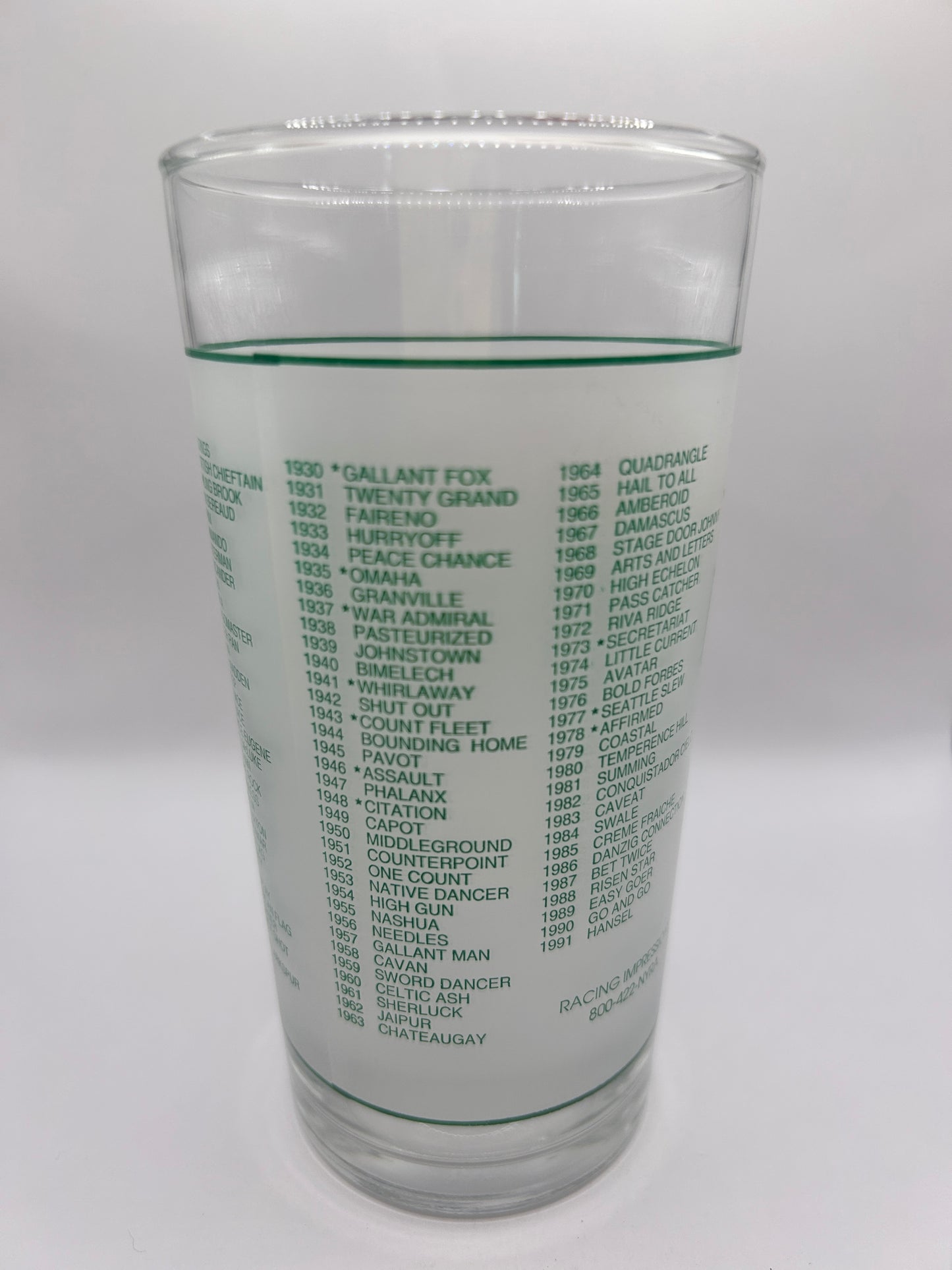 1992 Belmont Stakes Glass