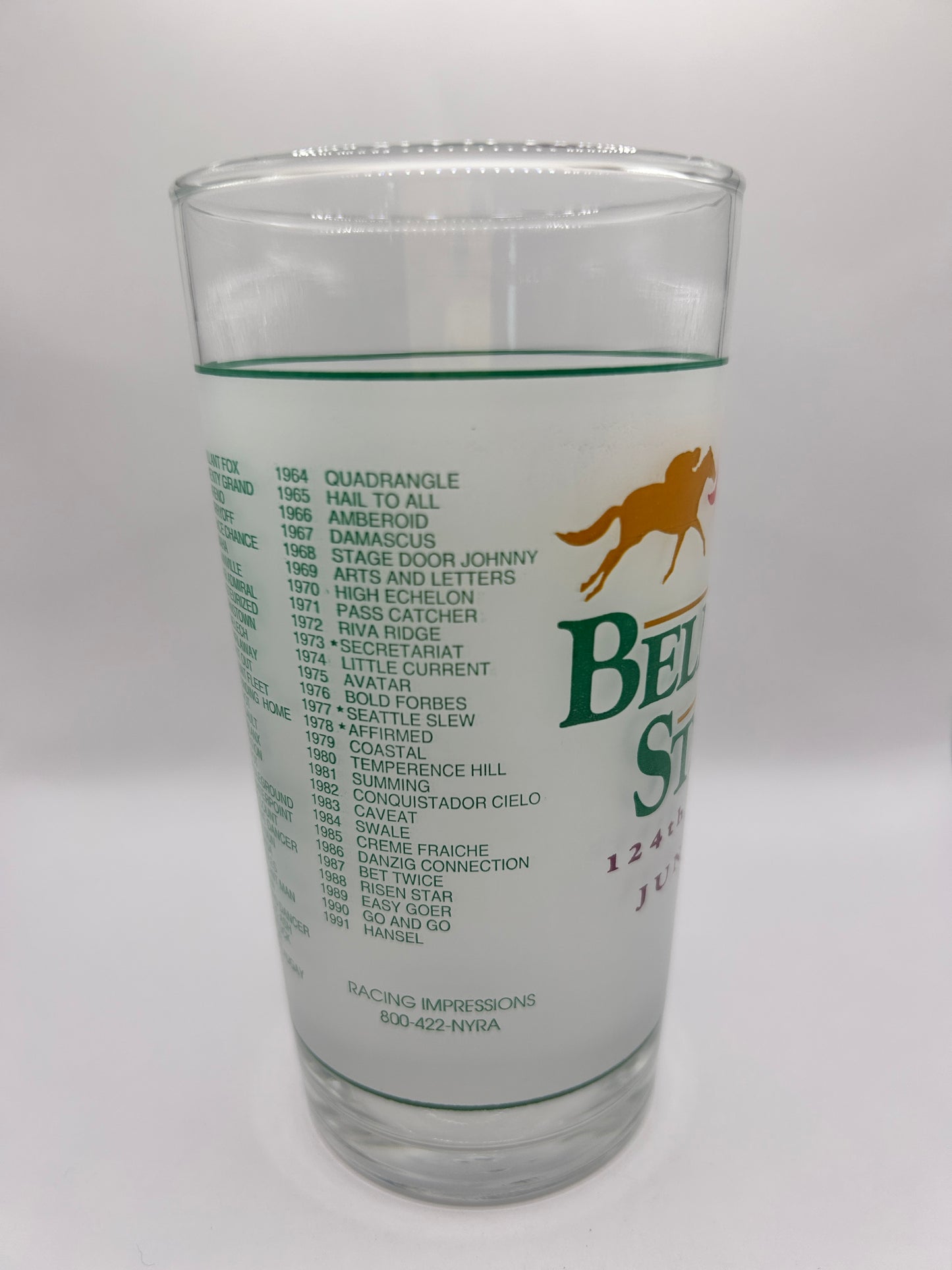 1992 Belmont Stakes Glass