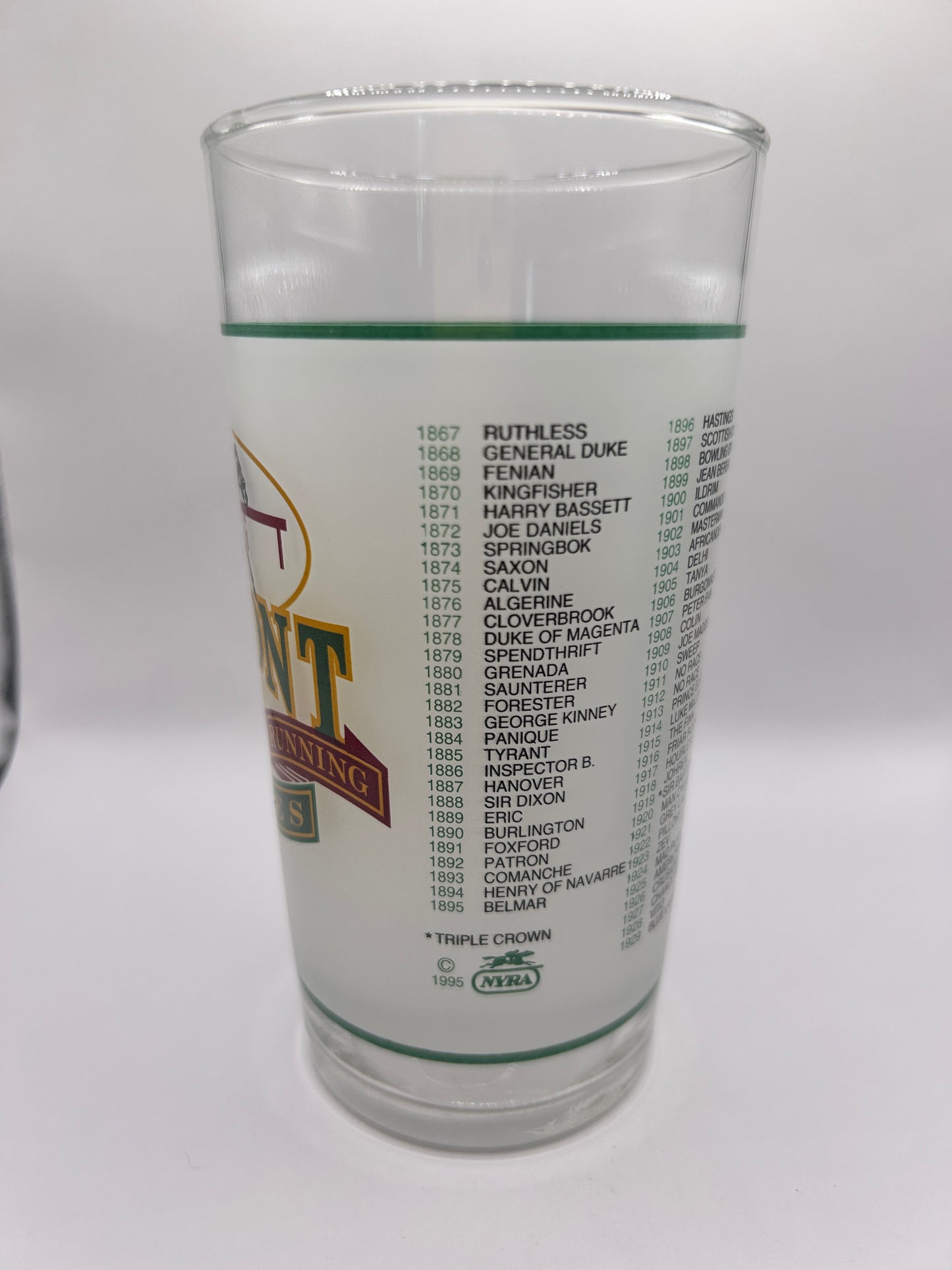 1995 Belmont Stakes Glass