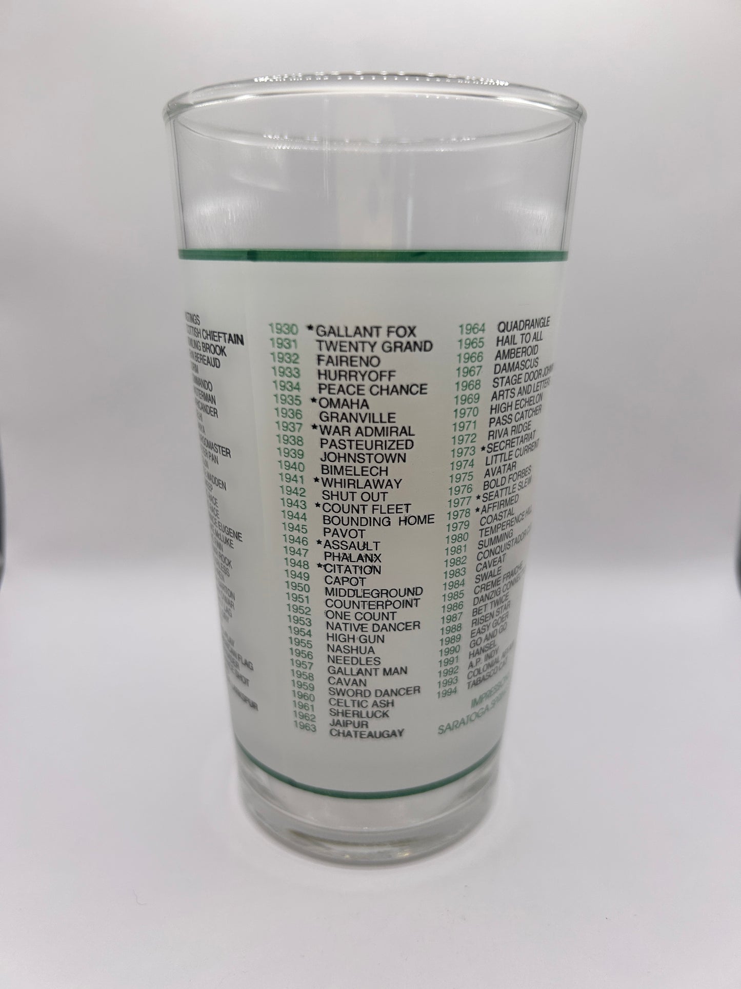 1995 Belmont Stakes Glass