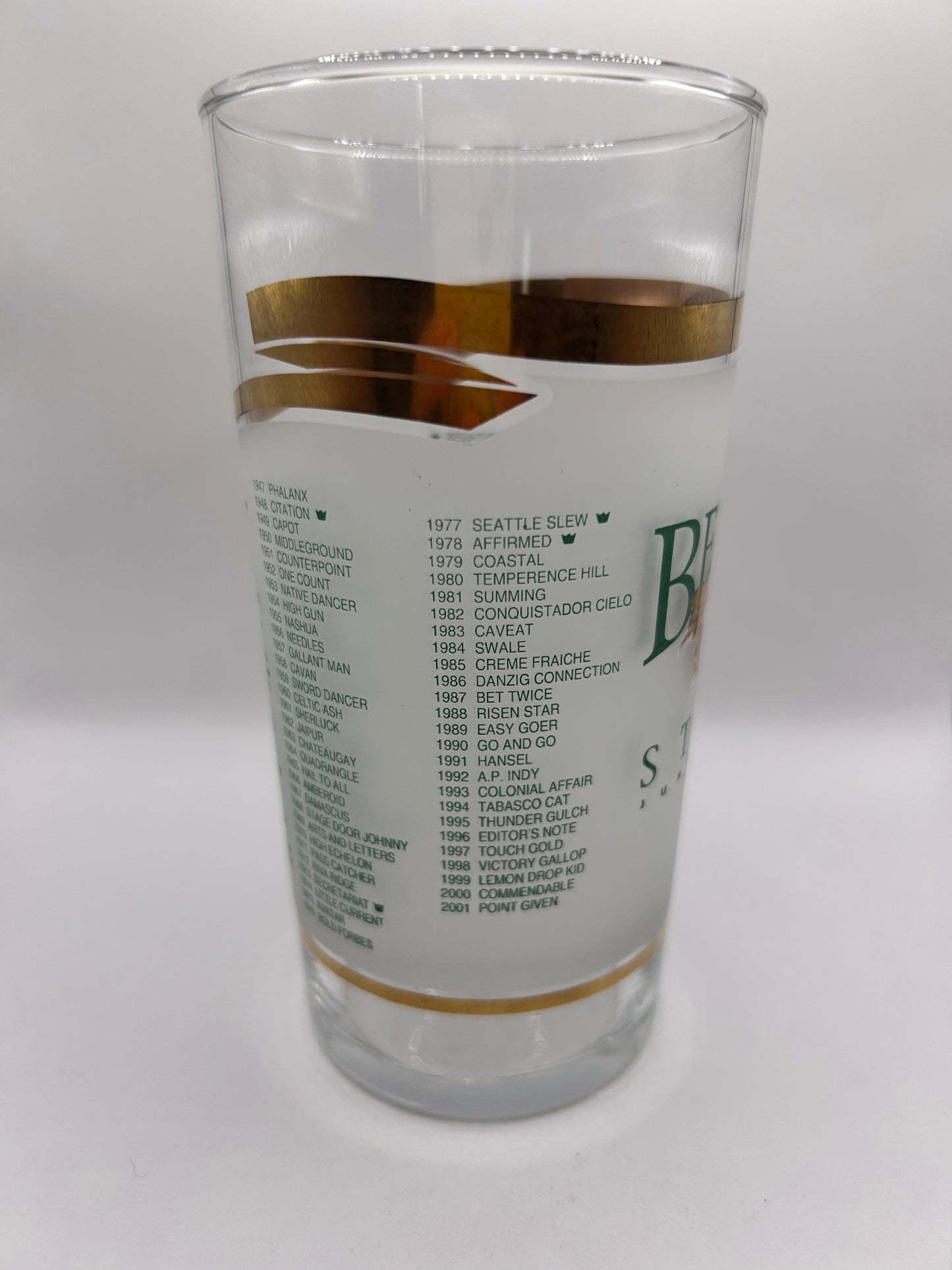 2002 Belmont Stakes Glass