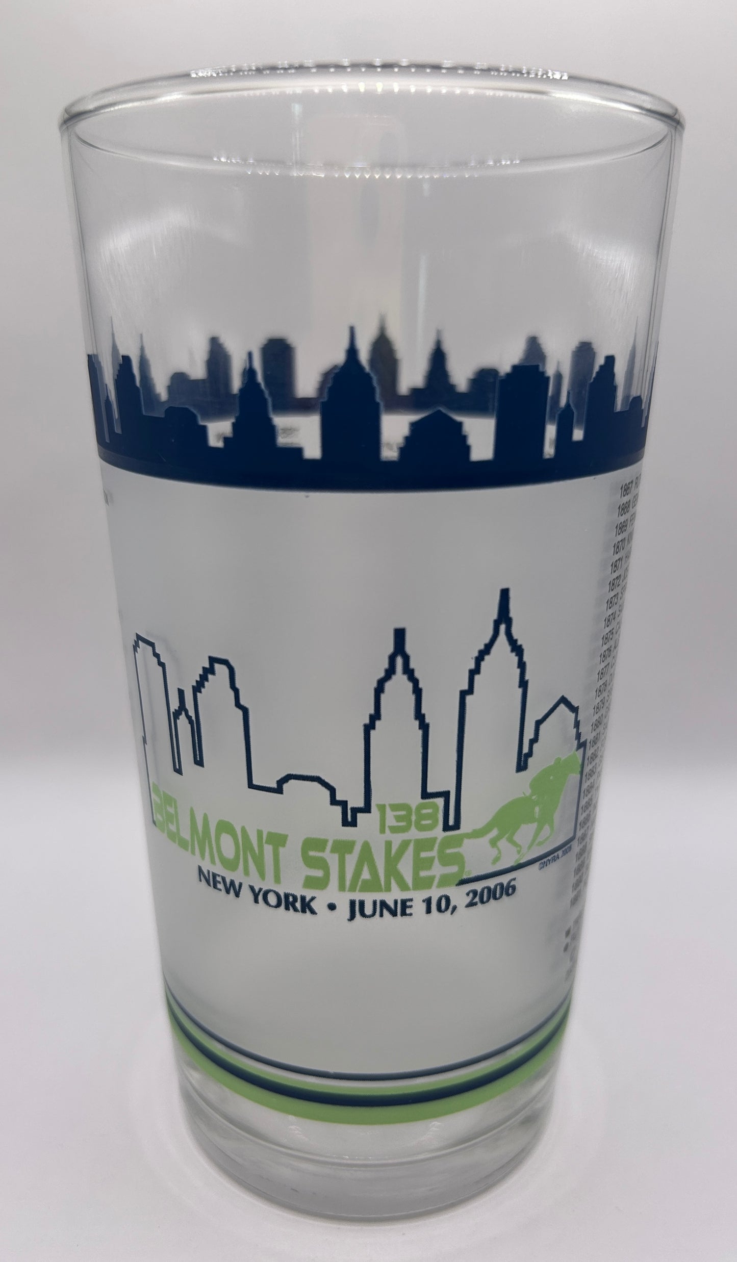 2006 Belmont Stakes Glass