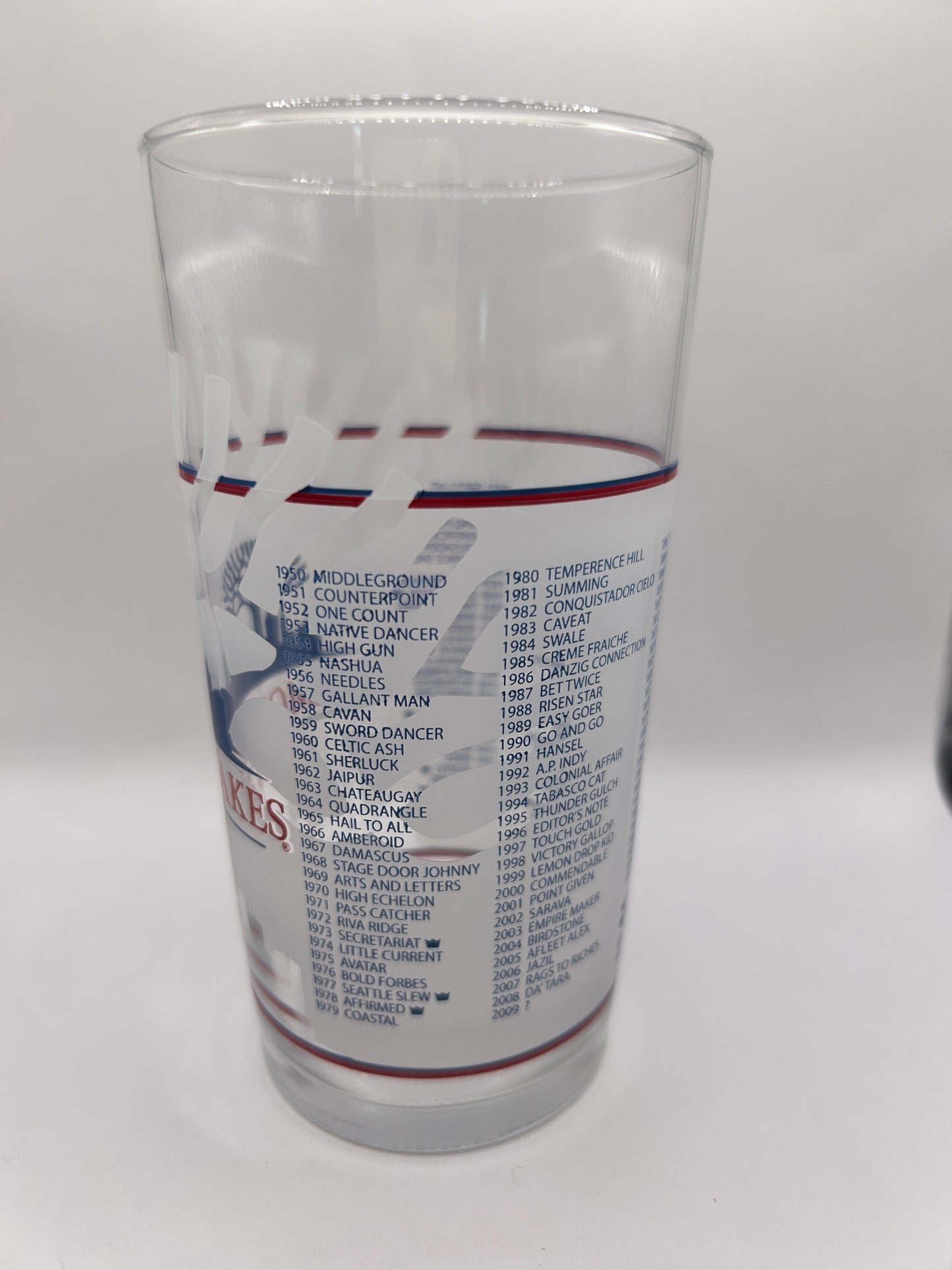 2009 Belmont Stakes Glass