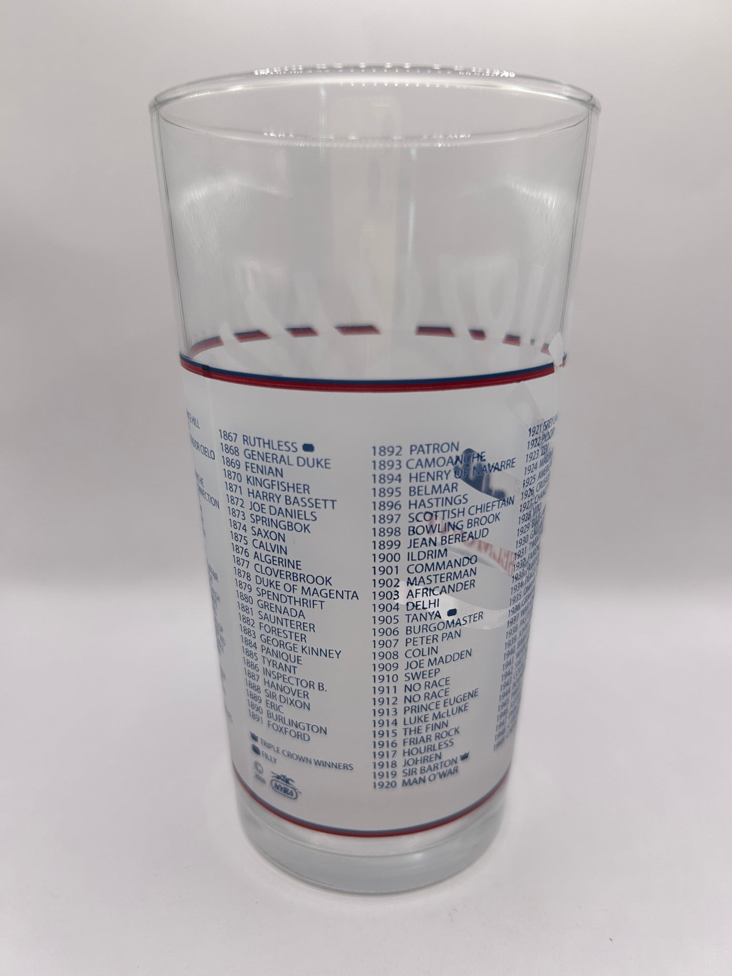 2009 Belmont Stakes Glass