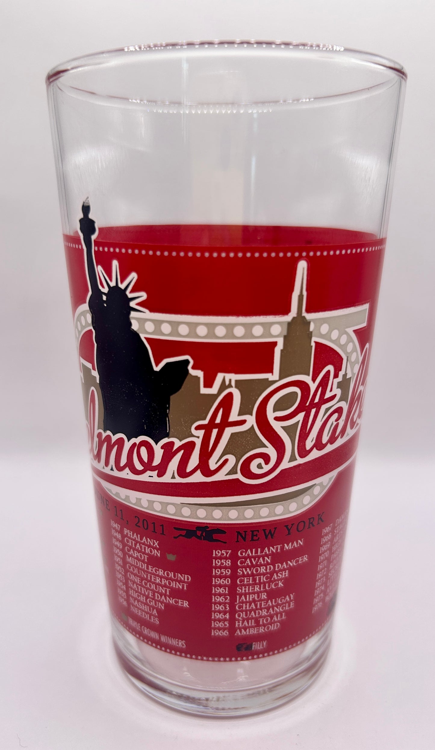 2011 Belmont Stakes Glass