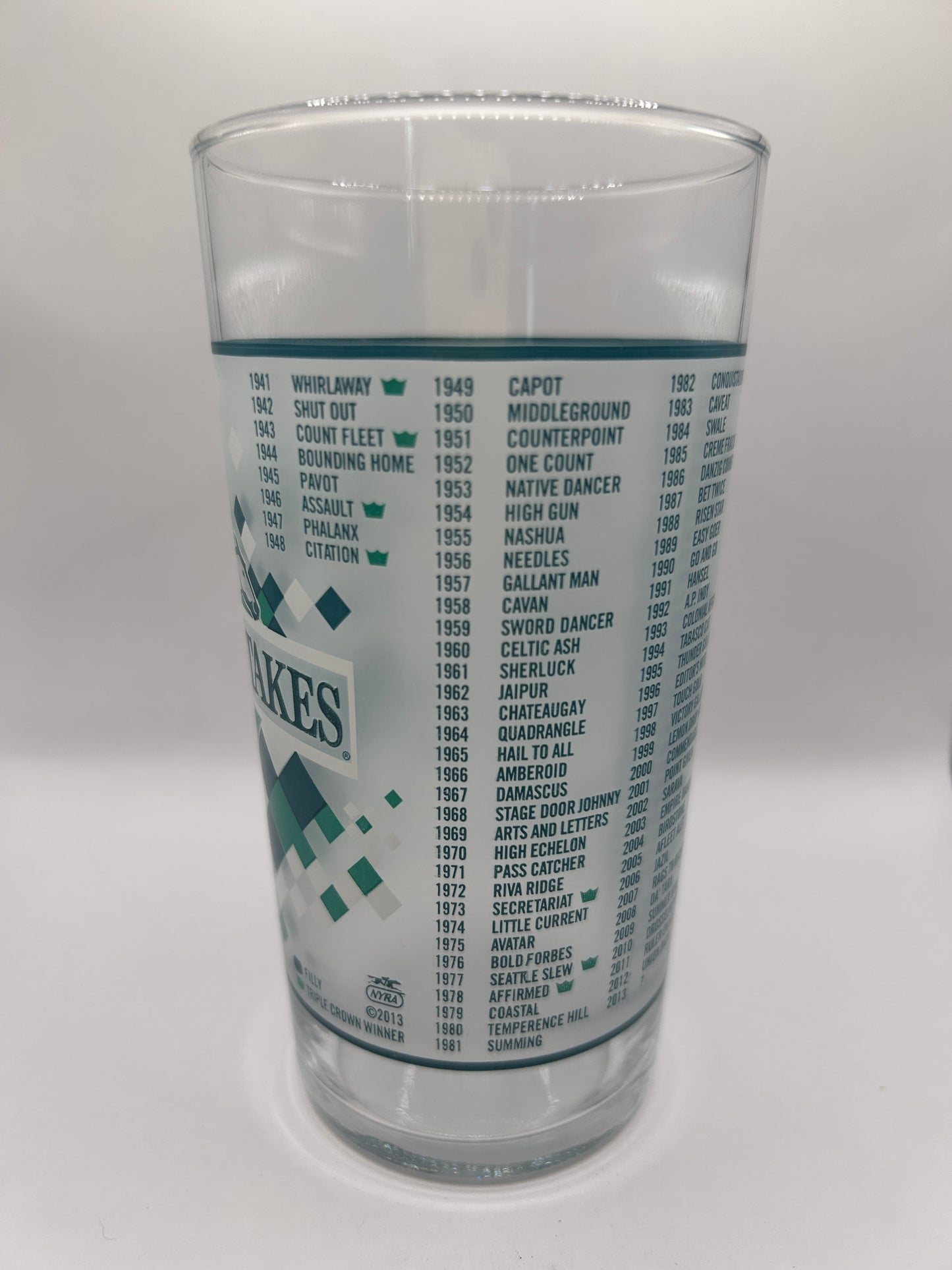 2013 Belmont Stakes Glass