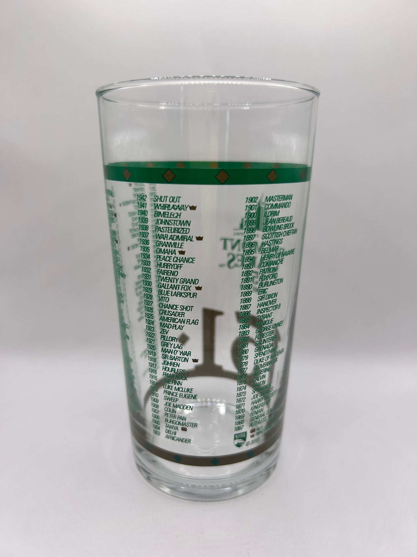 2019 Belmont Stakes Glass