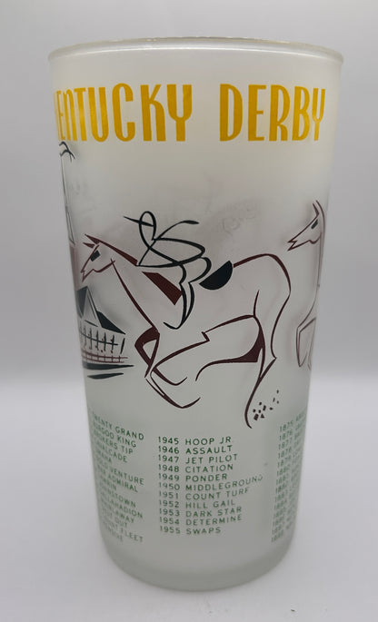 1956 Kentucky Derby Glass: 1 Stars, 2 Tails