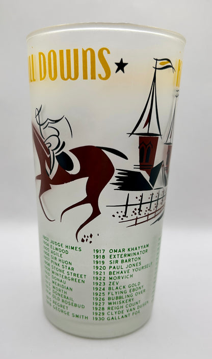 1956 Kentucky Derby Glass: 2 Stars, 3 Tails