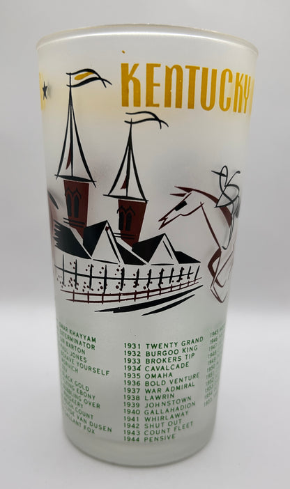 1956 Kentucky Derby Glass: 2 Stars, 3 Tails