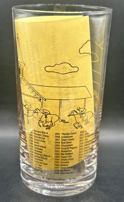 2025 Kentucky Derby Gold Glass