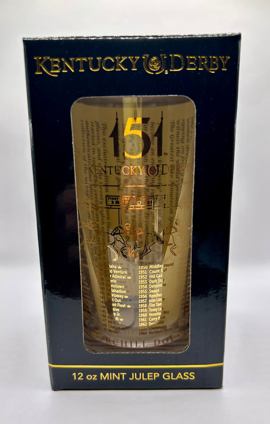 2025 Kentucky Derby Gold Glass