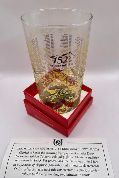 2026, 152nd Kentucky Derby Gold Glass