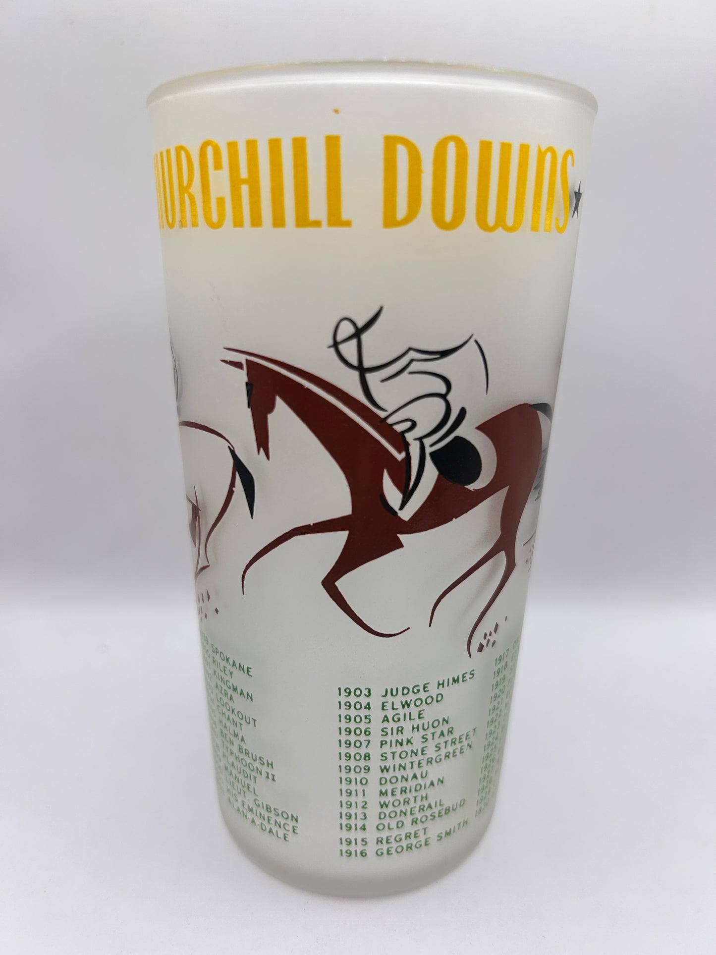 1956 Kentucky Derby Glass: 2 Stars, 3 Tails