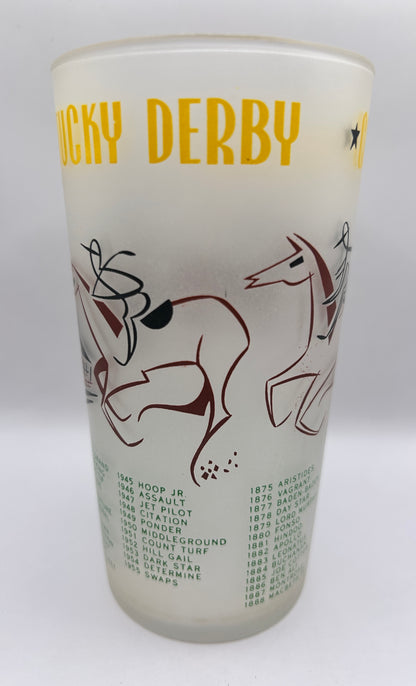 1956 Kentucky Derby Glass: 2 Stars, 2 Tails