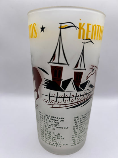1956 Kentucky Derby Glass: 1 Star, 3 Tails