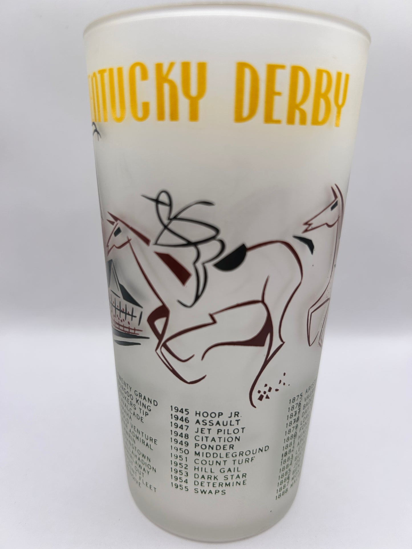 1956 Kentucky Derby Glass: 1 Star, 3 Tails