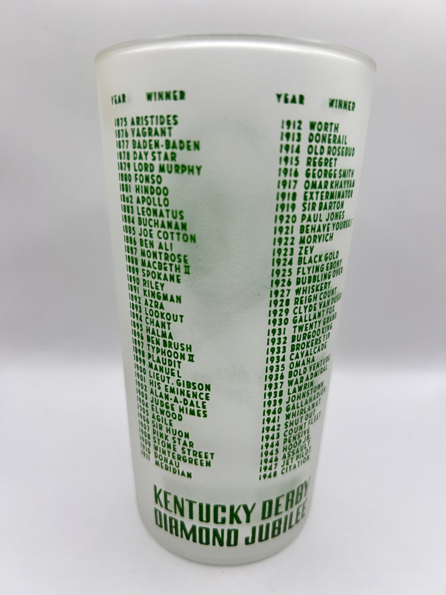 1949 Kentucky Derby Glass